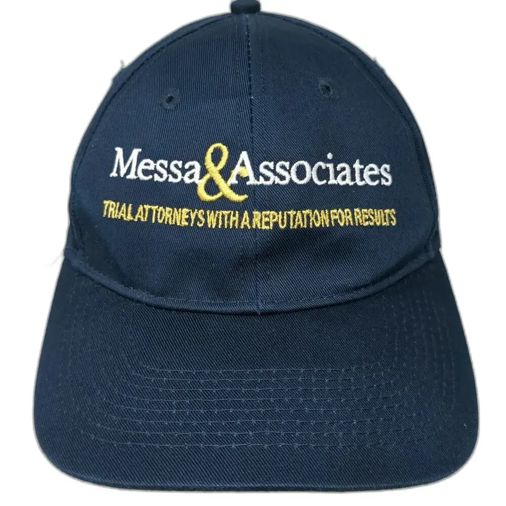 Port & Company Blue Baseball Cap One Size Messa & Associates Strapback Law Hat